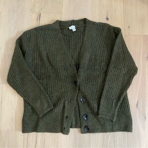 Topshop | Green Cardigan